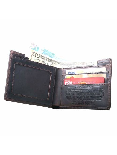 Men's Wallets,Minimalist Biflod Leather Wallet,Silm Purses,Gift for men at Birthday,Valentine's Day,Anniversary.