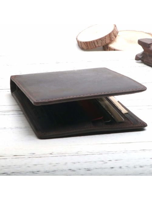 Men's Wallets,Minimalist Biflod Leather Wallet,Silm Purses,Gift for men at Birthday,Valentine's Day,Anniversary.