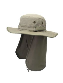 JFH Wide Brim Bora Booney Outdoor Safari Summer Hat w/Neck Flap