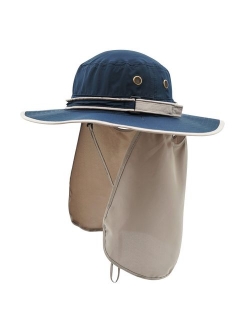 Home Prefer Mens Sun Hat with Neck Flap Quick Dry UV Protection Caps Fishing Hat