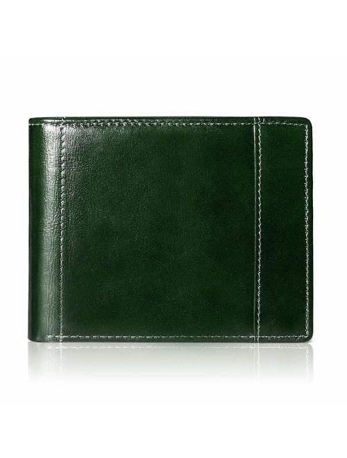 Mens Wallet Bifold RFID Genuine Leather Slim Gift Wallets for Men with Removable Card Holder