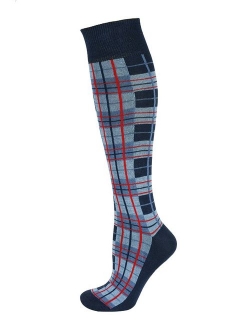 Mysocks Knee High Long Socks Plaid Design