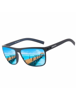 ZENOTTIC Polarized Sunglasses for Men Lightweight TR90 Frame UV400 Protection Square Sun Glasses