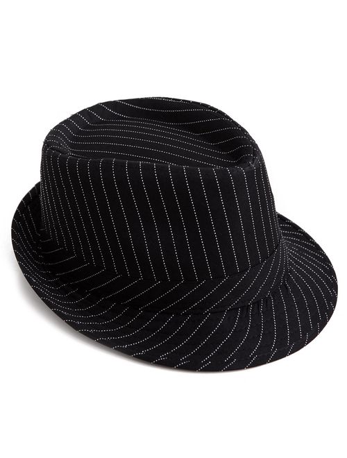HDE Pinstripe Houndstooth Stingy Short Brim Fedora Gangster Cuban Style Hat Cap