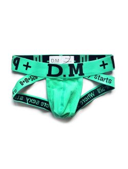 D.M Men's Cotton Solid Underwear Jockstrap Briefs