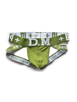 D.M Men's Cotton Solid Underwear Jockstrap Briefs