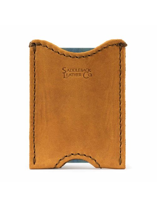 Saddleback Leather Co. Full Grain Leather Thin Sleeve Credit Card Wallet Includes 100 Year Warranty