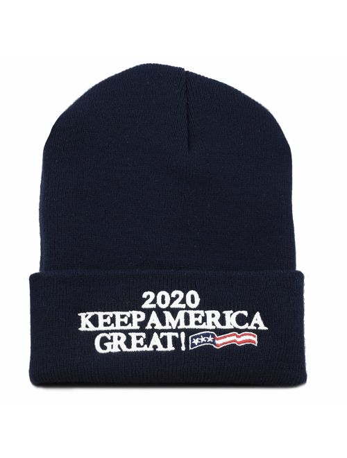 The Hat Depot Exclusive 3D Trump Skull Knit Beanie Cap 45th President Hat