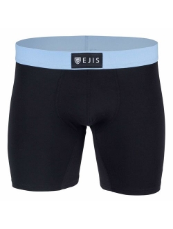 Ejis Men's Sweat Proof Boxer Brief w/Comfort Pouch, Anti-Odor Silver, Micro Modal Underwear