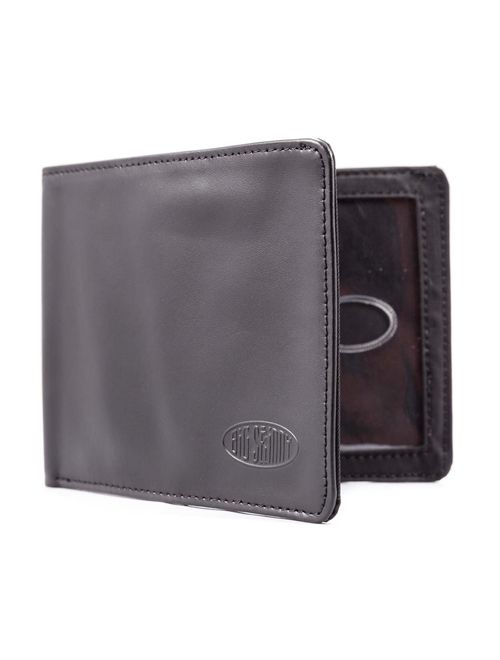 Big Skinny Men's Super Skinny Leather Bi-Fold Slim Wallet, Holds Up to 30 Cards