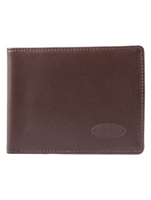 Big Skinny Men's Super Skinny Leather Bi-Fold Slim Wallet, Holds Up to 30 Cards