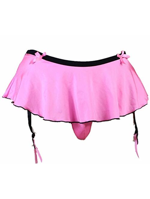 aishani Sissy Pouch Panties Men's Skirted Mooning Bikini Briefs Girly Underwear Sexy for Men