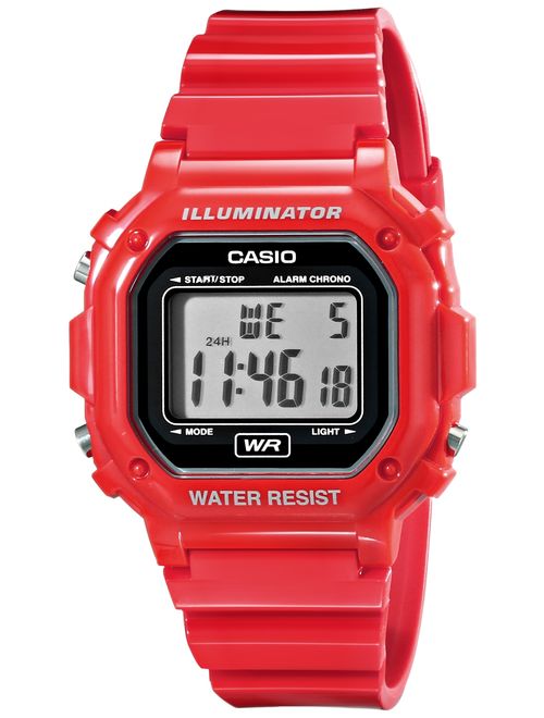 Casio Unisex F-108WHC-4ACF Classic Red Resin Band Watch