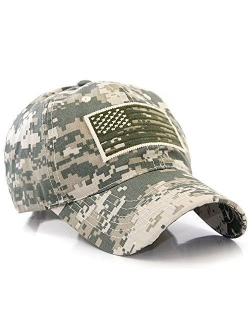 Pit Bull US Flag Patch Tactical Style Cotton Trucker Baseball Cap Hat Army Green