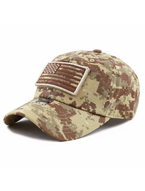 Pit Bull US Flag Patch Tactical Style Cotton Trucker Baseball Cap Hat Army Green