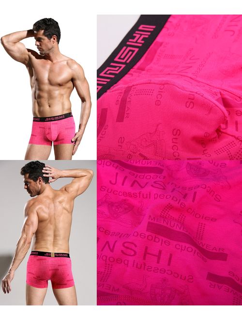 Buy Jinshi Mens Underwear Bamboo Boxer Briefs Short Leg Online Topofstyle