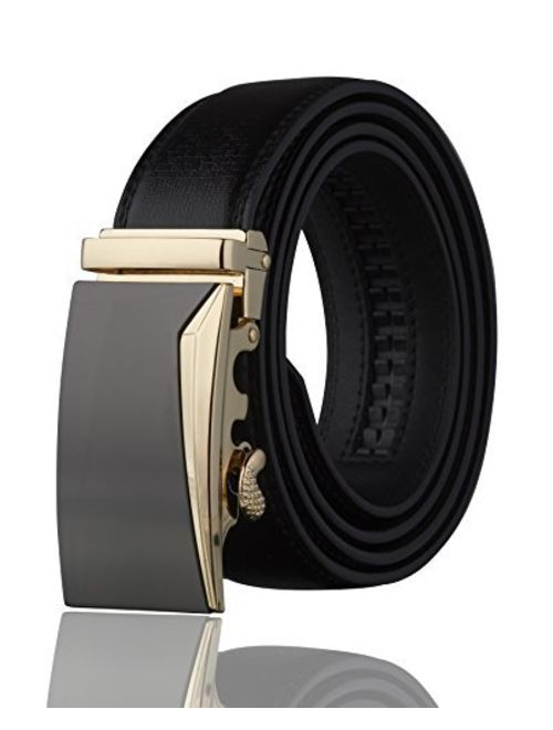 Imperial Men's Ratchet Leather Dress Belt With Gift Box