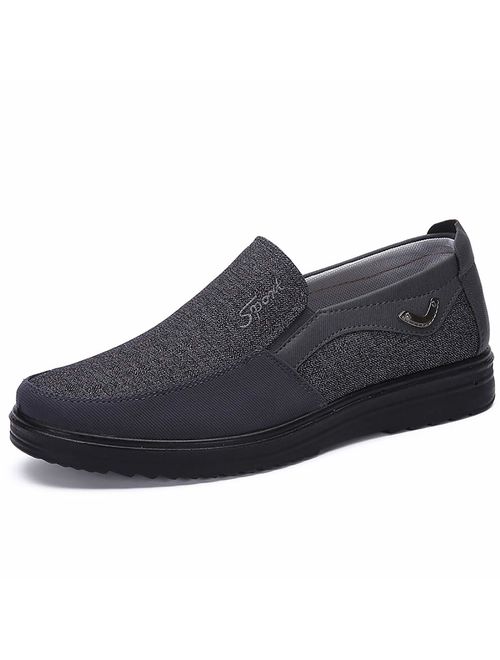 COSIDRAM Men's Slip-On Loafer Casual Driving Shoes Breathable Canvas Comfortable Lightweight Great Travel Walking Shoes Leisure Sneakers for Adult Male