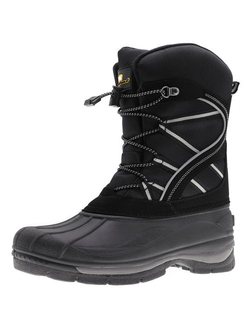 ArcticShield Mens Waterproof Insulated Warm Comfortable Durable Outdoor Ski Winter Snow Boots