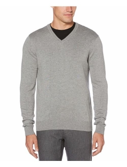 Men's Classic Solid V-Neck Sweater