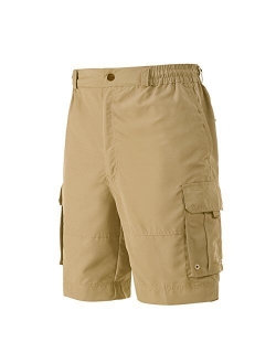 A.WAVE Outdoor Sports Cargo Short Elastic Waist Flat Front Quick Dry