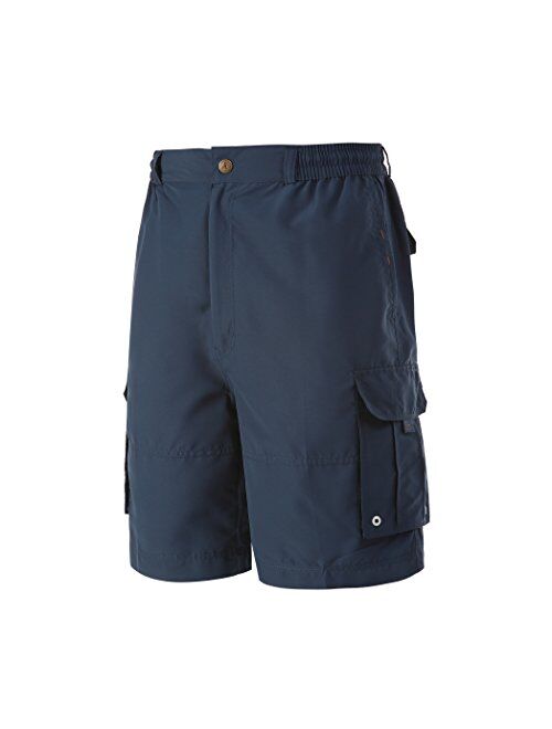 A.WAVE Outdoor Sports Cargo Short Elastic Waist Flat Front Quick Dry