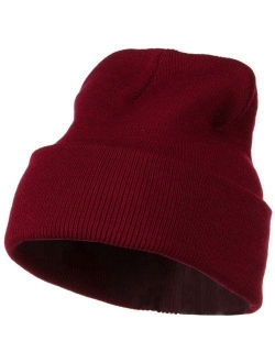 MG 12 Inch Long Knitted Beanie