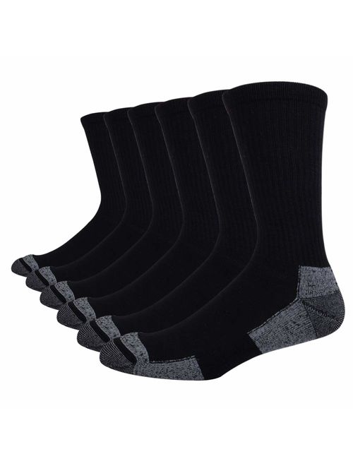 Buy JOYNEE Men's 6 Pack Athletic Performance Cushion Crew Socks for ...