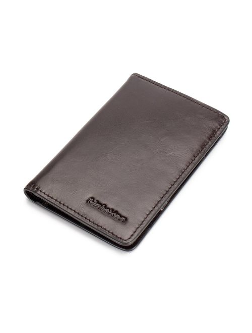 Slim Leather ID/Credit Card Holder Bifold Front Pocket Wallet with RFID Blocking