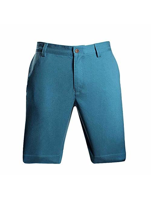 Havana Breeze Men's Tencel Cotton Relaxed-FitStretch Solid Flat Front Short Inseam 9''