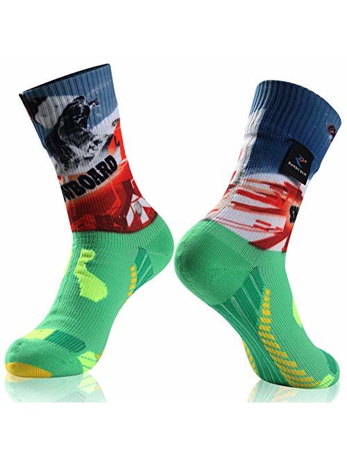 100% Waterproof Breathable Socks, [SGS Certified] RANDY SUN Unisex Novelty Sport Skiing Trekking Hiking Socks 1 Pair