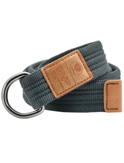 Samtree Canvas D Ring Belts,Adjustable Solid Color Military Style Web Belt Buckle