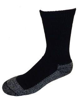 Cushees Men's Black (3-Pack) Triple Thick Crew Socks [160] (Large)