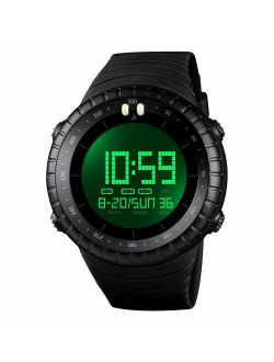 Misskt Mens Military Sport Watch Fashion Men Watch LED Display Water Resistant Black Watch