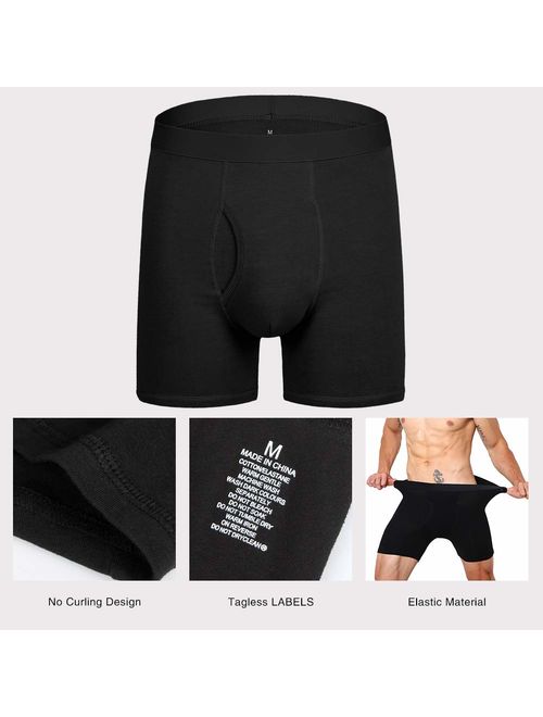 Men's Underwear Boxer Briefs Cotton Spandex Breathable Mens Boxer Briefs Boxer Shorts for Men Pack of 5