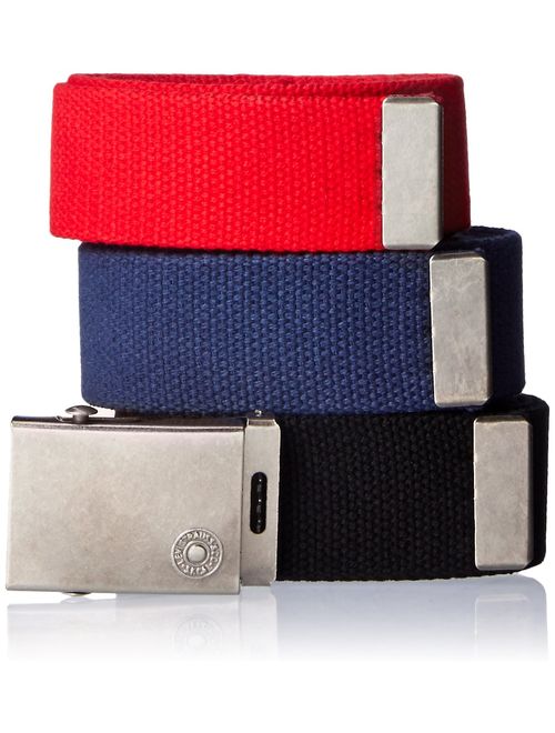 Levi's Men's Casual Web Belts- Cut To Fit 3 Pack With Buckle