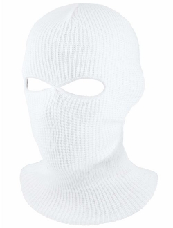 SATINIOR 3-Hole Knitted Full Face Cover Ski Mask, Adult Winter Balaclava Warm Knit Full Face Mask for Outdoor Sports