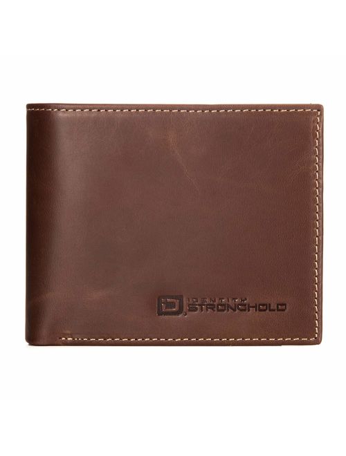 Extra Capacity Bifold Wallet for Men - RFID Blocking Genuine Leather Wallet