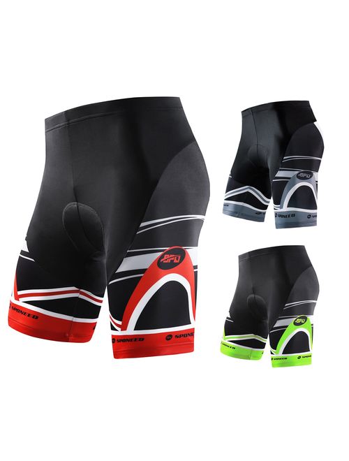 sponeed Men's Cycle Shorts Biking Pants Gel Padding Bicycle Ride Bottoms for Road Bikie MTB