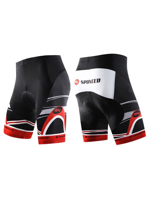 sponeed Men's Cycle Shorts Biking Pants Gel Padding Bicycle Ride Bottoms for Road Bikie MTB