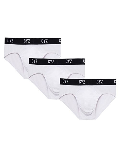 CYZ Men's 3-PK Cotton Stretch Hip Briefs for Men Pack of 3