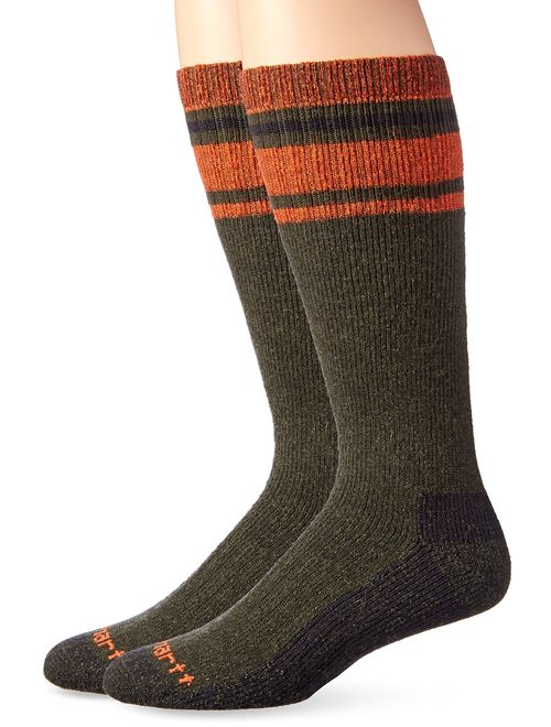 Carhartt Men's Heavy Duty Thermal Crew 2-Pair Socks