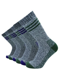 Enerwear Men's Cotton Thick Cushion Hiking Crew Boot Socks (6/10 Packs)