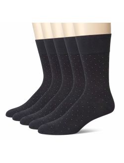 u&i Men's Dress Socks in Supima Cotton 5 Pack Crew Socks for Shoes size 7-12