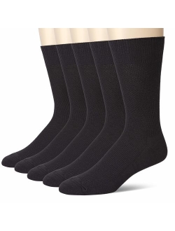 u&i Men's Dress Socks in Supima Cotton 5 Pack Crew Socks for Shoes size 7-12