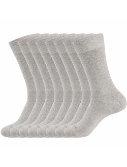 Men's Dress Socks Cotton Thin Classic lightweight Socks 8 pairs Solid Soft Breathable Socks