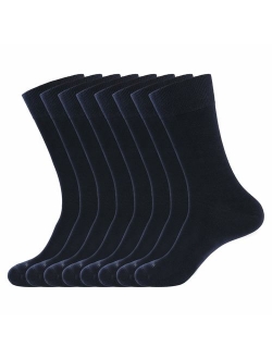 Men's Dress Socks Cotton Thin Classic lightweight Socks 8 pairs Solid Soft Breathable Socks