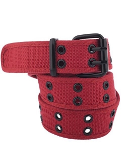 Unisex Two-Hole Canvas Adjustable Belt - Available in 14 Colors