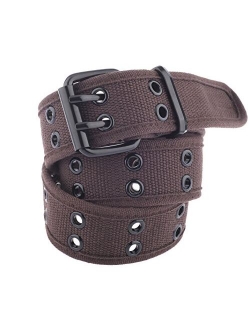 Unisex Two-Hole Canvas Adjustable Belt - Available in 14 Colors