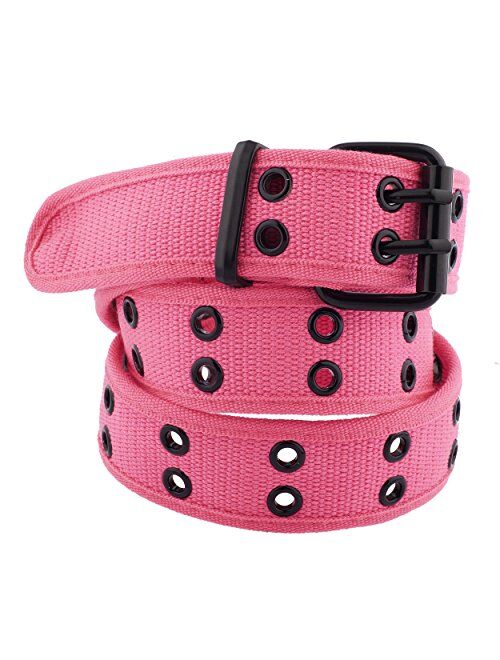 Unisex Two-Hole Canvas Adjustable Belt - Available in 14 Colors